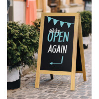 Securit Kundenstopper DELUXE, mit Kreideoberfläche,...