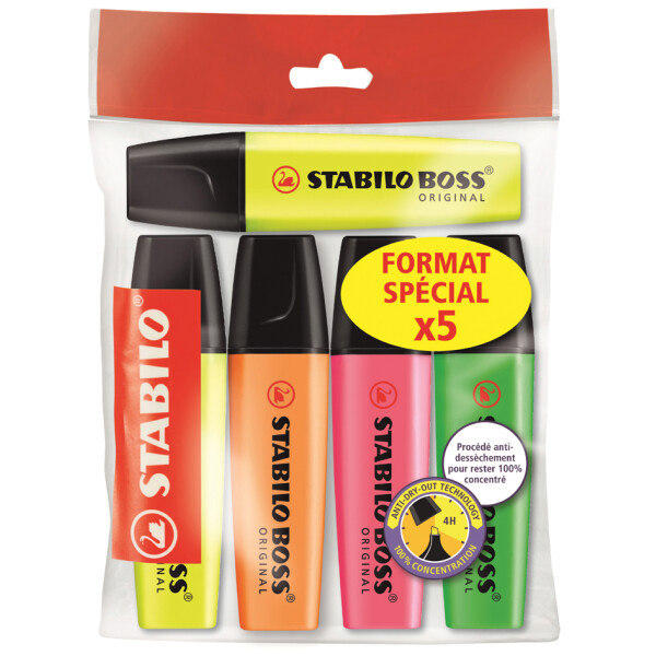 STABILO Textmarker BOSS ORIGINAL, 8er Kunststoffetui