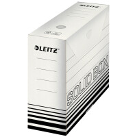 LEITZ Archiv-Schachtel Solid, weiß schwarz, (B)100 mm