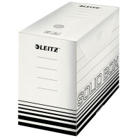 LEITZ Archiv-Schachtel Solid, weiß schwarz, (B)100 mm