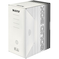 LEITZ Archiv-Schachtel Solid, weiß schwarz, (B)100 mm