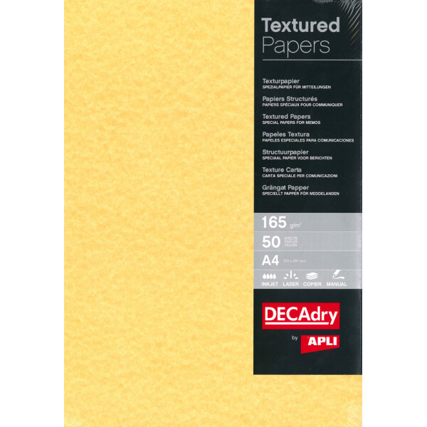 agipa Struktur-Papier, A4, 165 g qm, Pergament champagne