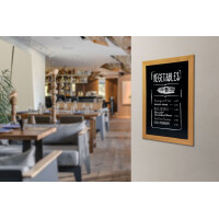 Securit Kreidetafel UNIVERSAL, mit Holzrahmen, teak