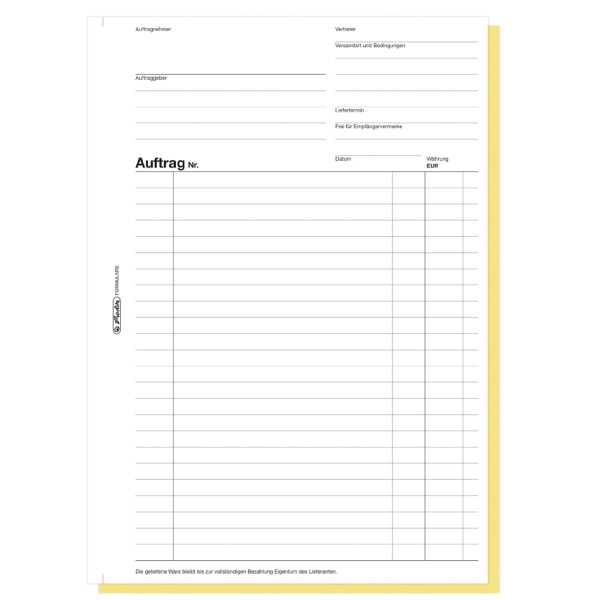 herlitz Formularbuch "Auftrag 102", DIN A5, 2 x 40 Blatt