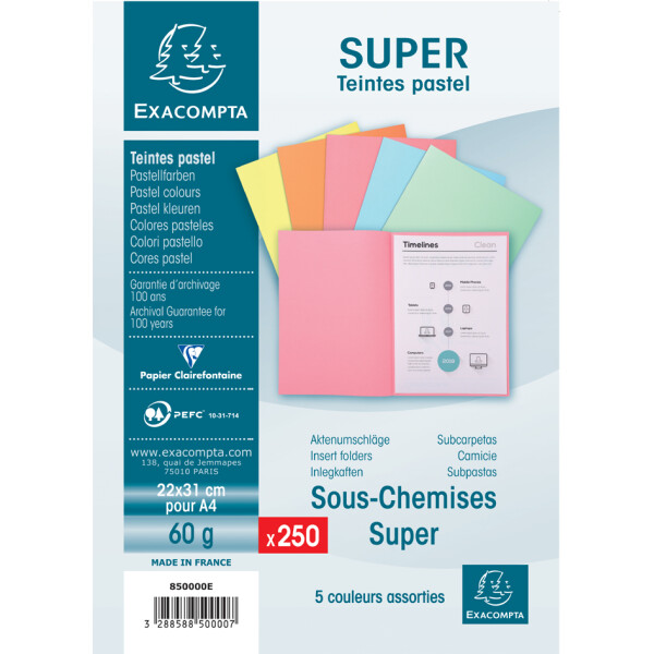 EXACOMPTA Aktendeckel SUPER 60, DIN A4, 60 g qm, rot