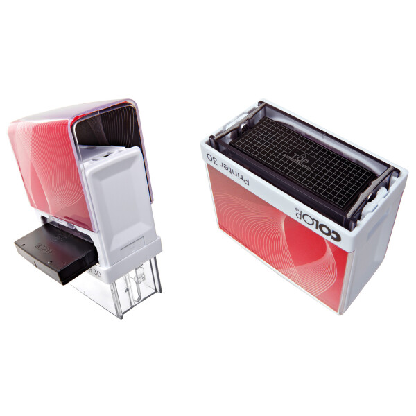 COLOP Textstempel Printer 40, 6-zeilig, mit Gutschein, wei&szlig;