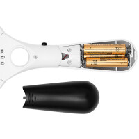 WEDO PROFI-Lupe mit Griff und LED-Licht, rund, weiß schwarz