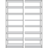 kerkmann Anbau-Regal Progess 500, 8 Böden, (H)2.600 mm