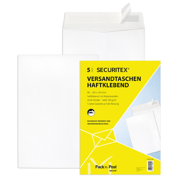 Versandtasche B5 Weiss Haftklebend - 90g, 105,93