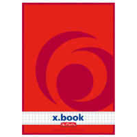 herlitz Briefblock x.book, A5, ungelocht, 50 Blatt, kariert