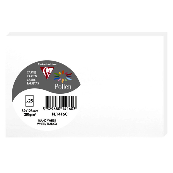 Pollen by Clairefontaine Briefkarte 82 x 128 mm, silber