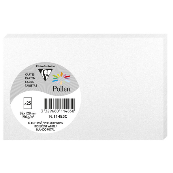 Pollen by Clairefontaine Briefkarte 82 x 128 mm, silber