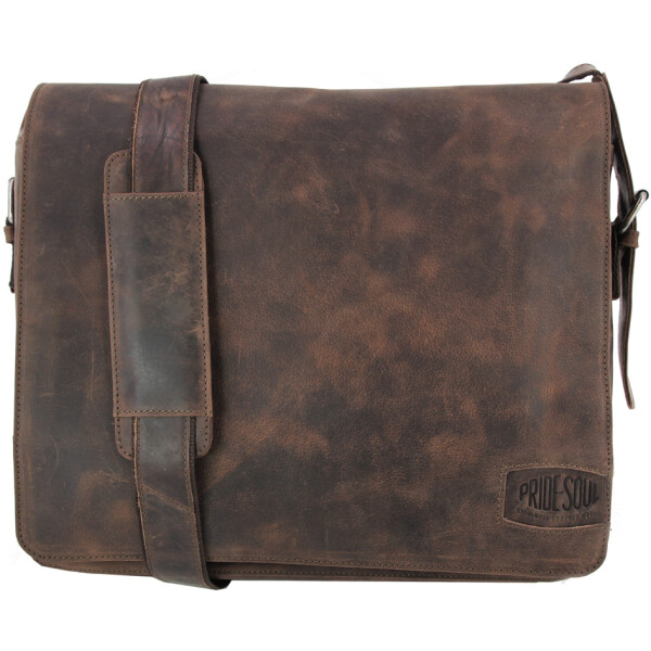 PRIDE&SOUL Umhängetasche "BEN", aus Leder, braun