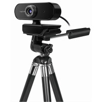 LogiLink Pro Full-HD-USB-Webcam mit Mikrofon, schwarz