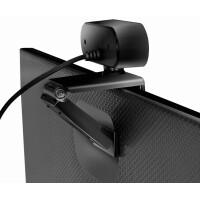 LogiLink Pro Full-HD-USB-Webcam mit Mikrofon, schwarz