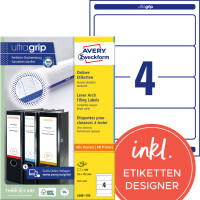 AVERY Zweckform Ordnerrücken-Etiketten, 61 x 192 mm, gelb