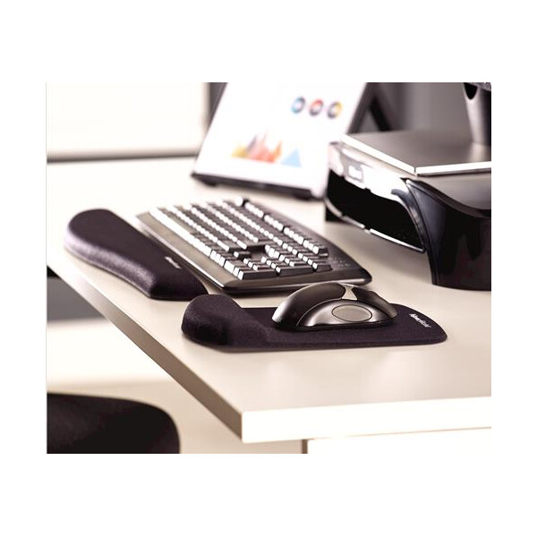 Fellowes Handgelenkauflage PlushTouch mit Mauspad, blau