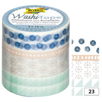 folia Deko-Klebeband Washi-Tape BLUMENREIGEN, 4er Set