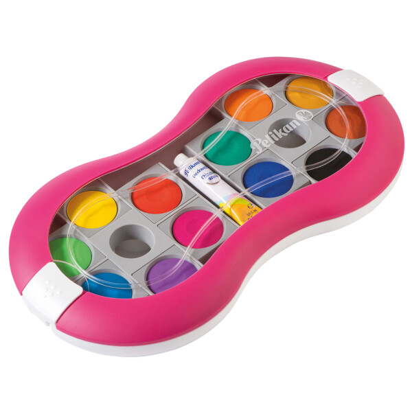 Pelikan Deckfarbkasten Space+, 24 Farben, pink