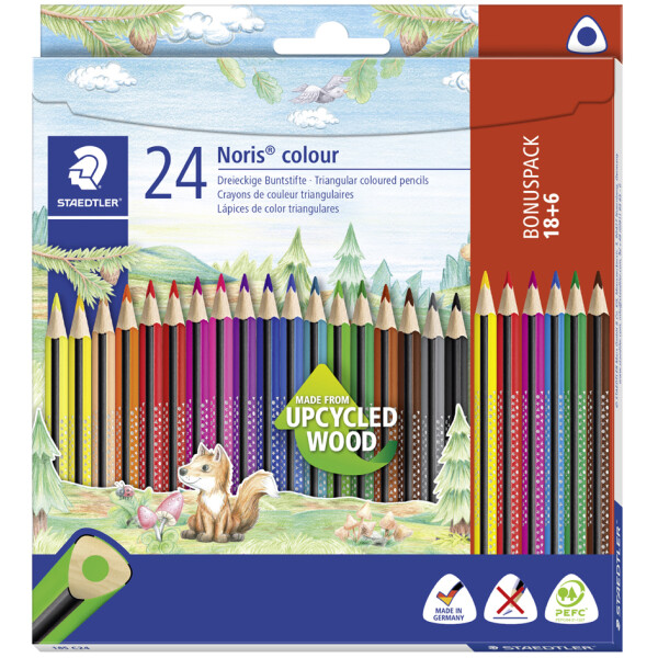 STAEDTLER Dreikant-Buntstift Noris colour, 12 + 4 Kartonetui