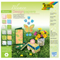 folia Designpapierblock "Blumen", 305 x 305 mm,...