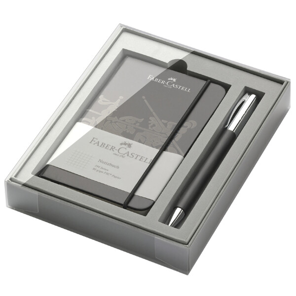 FABER-CASTELL Schreibgeräte-Set Ambition Edelharz, schwarz