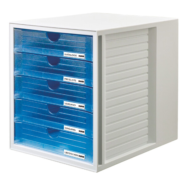 HAN Schubladenbox SYSTEMBOX, 5 Schübe, lichtgrau