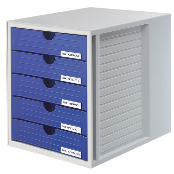 HAN Schubladenbox SYSTEMBOX, 5 Schübe, lichtgrau