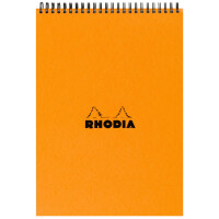 RHODIA Spiralnotizblock No. 18, DIN A4, kariert, schwarz