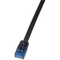LogiLink U UTP Flach-Patchkabel, Kat. 5e, 0,5 m, schwarz