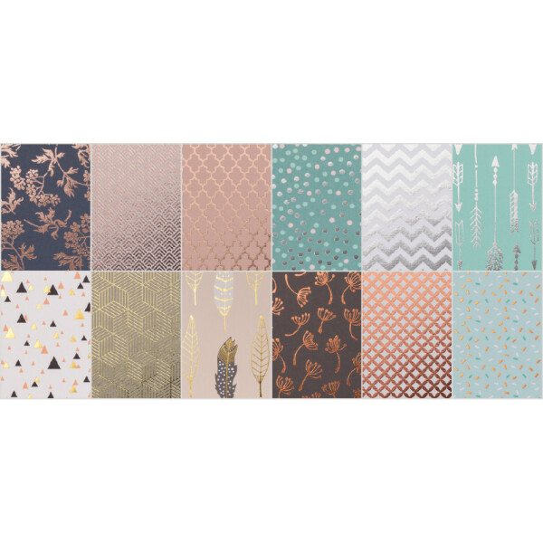 folia Designpapierblock "Hotfoil", DIN A4, 165g qm, 12 Blatt