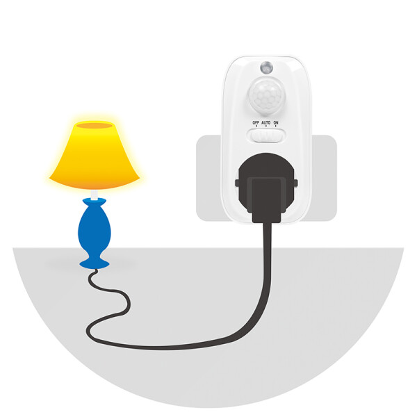 LogiLink Adapterstecker mit Bewegungssensor, wei&szlig;