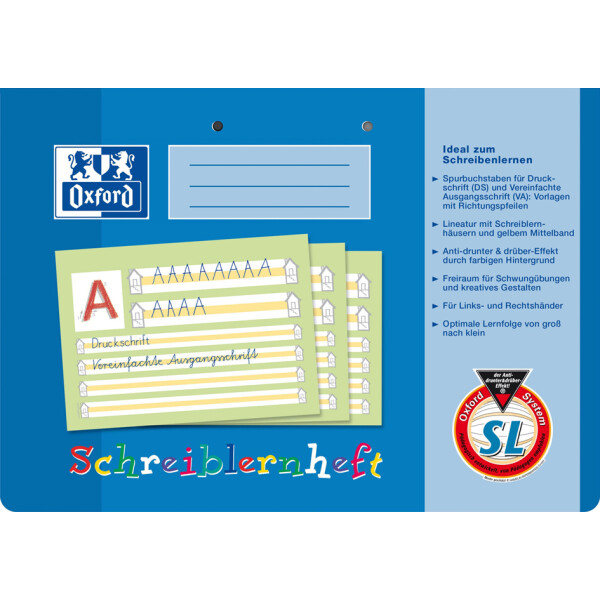 Oxford Schreibheft, DIN A5 quer, Lineatur: 0