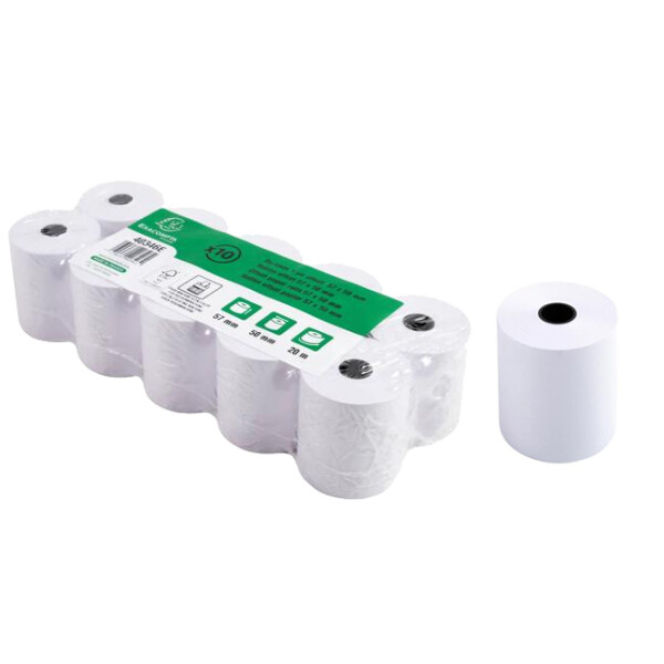 EXACOMPTA Kassenrollen, 76 mm x 55 m x 12 mm, extra weiß