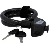 FISCHER Seil-Fahrradschloss, Länge: 600 mm, schwarz