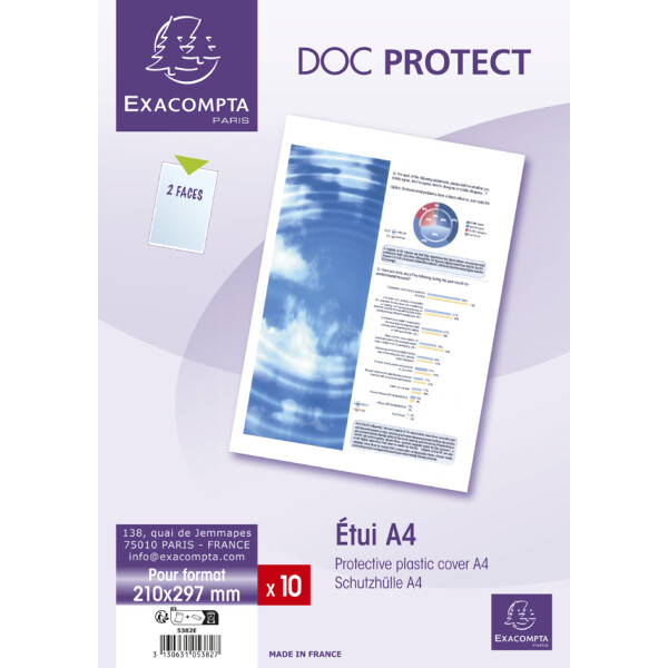 EXACOMPTA Schutzh&uuml;lle Doc Protect, DIN A6, PVC