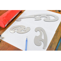 Wonday Burmester-Kurvensatz, 3-teilig, rauchgrau