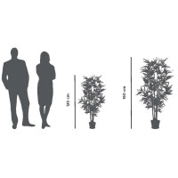 PAPERFLOW Kunstpflanze "Bambus", Höhe:...