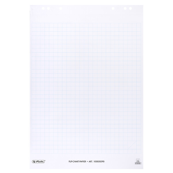 herlitz Flip-Chart-Block, 20 Blatt, kariert blanko