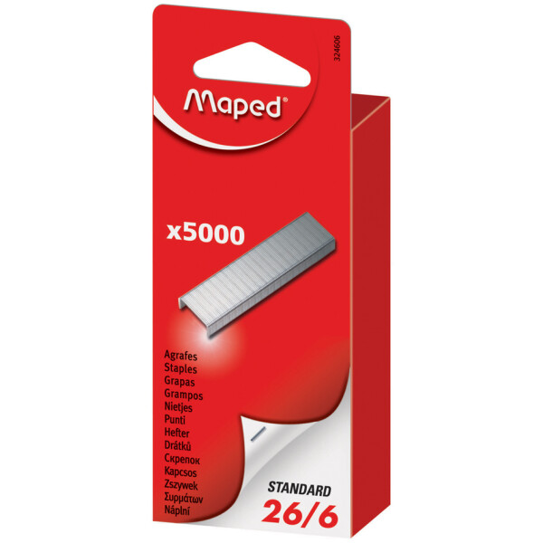 Maped Heftklammern 26 8, verzinkt, Großpackung