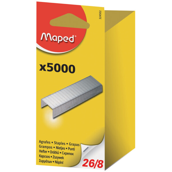 Maped Heftklammern 26 8, verzinkt, Großpackung