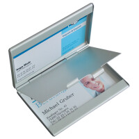 sigel Visitenkarten-Etui "Twin", Aluminium,...