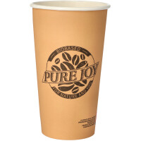 PAPSTAR Papp-Trinkbecher "pure", 0,4 l, braun