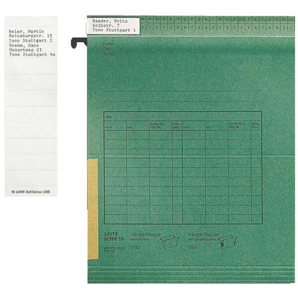 LEITZ Blanko-Beschriftungsschildchen, (B)60 x (H)21 mm, rot