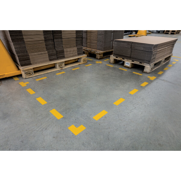 DURABLE Stellplatzmarkierung, L-Form, selbstklebend, gelb