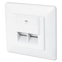 DIGITUS Unterputzdose Kat.6, Klasse E, 2 x RJ45, geschirmt