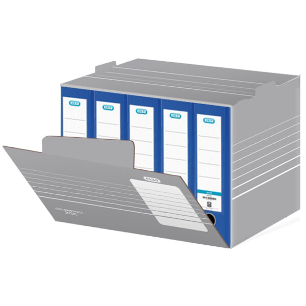 ELBA Archiv-Container tric, A4, grau weiß, stabile Wellpappe