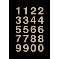 HERMA Zahlen-Sticker 0-9, Folie schwarz, Höhe: 15 mm