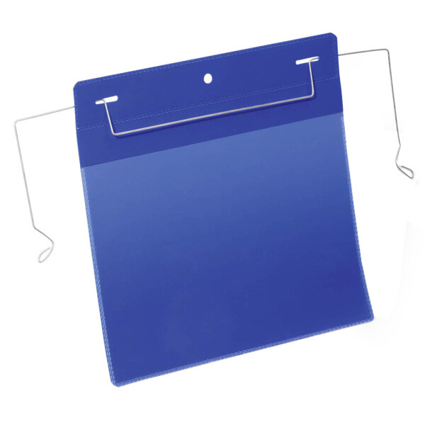 DURABLE Drahtbügeltasche, A4 hoch, blau