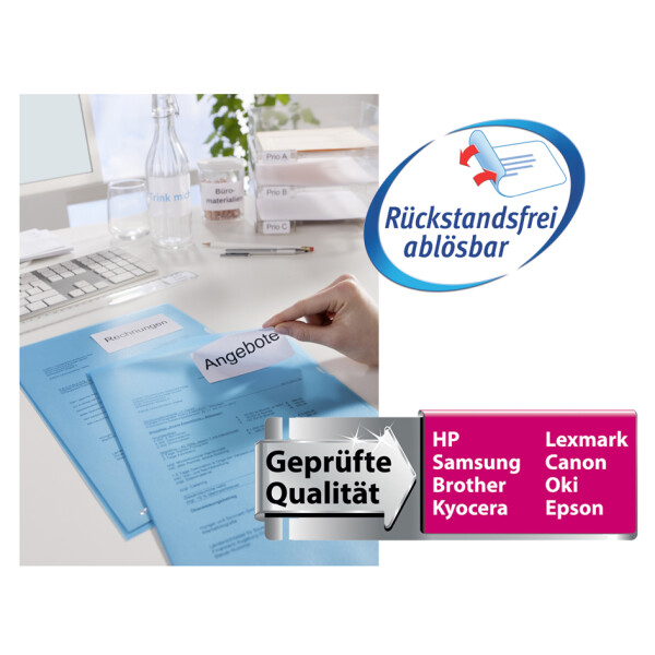 AVERY Zweckform Universal-Etiketten, 35,6 x 16,9 mm, weiß